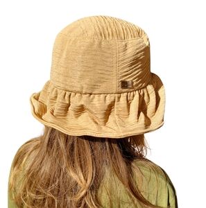 Wired Bucket Hat Neutral Tan Beige Boho Sunshade